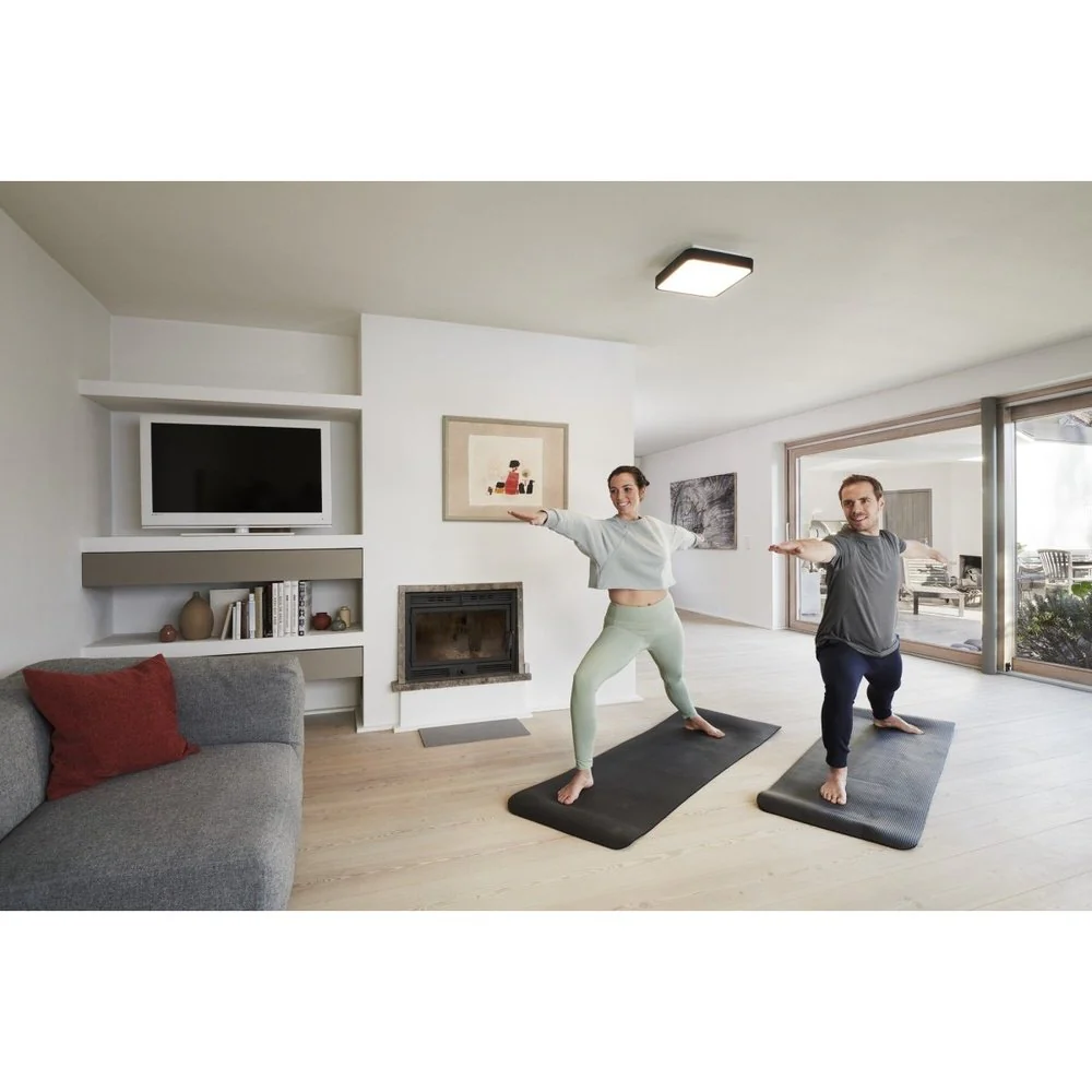 Lampa sufitowa LED WiFi ORBIS BACKLIGHT WHITE 28W, inteligentna, kwadratowa, RGB, regulowana biel, 350x350 mm - Image 9