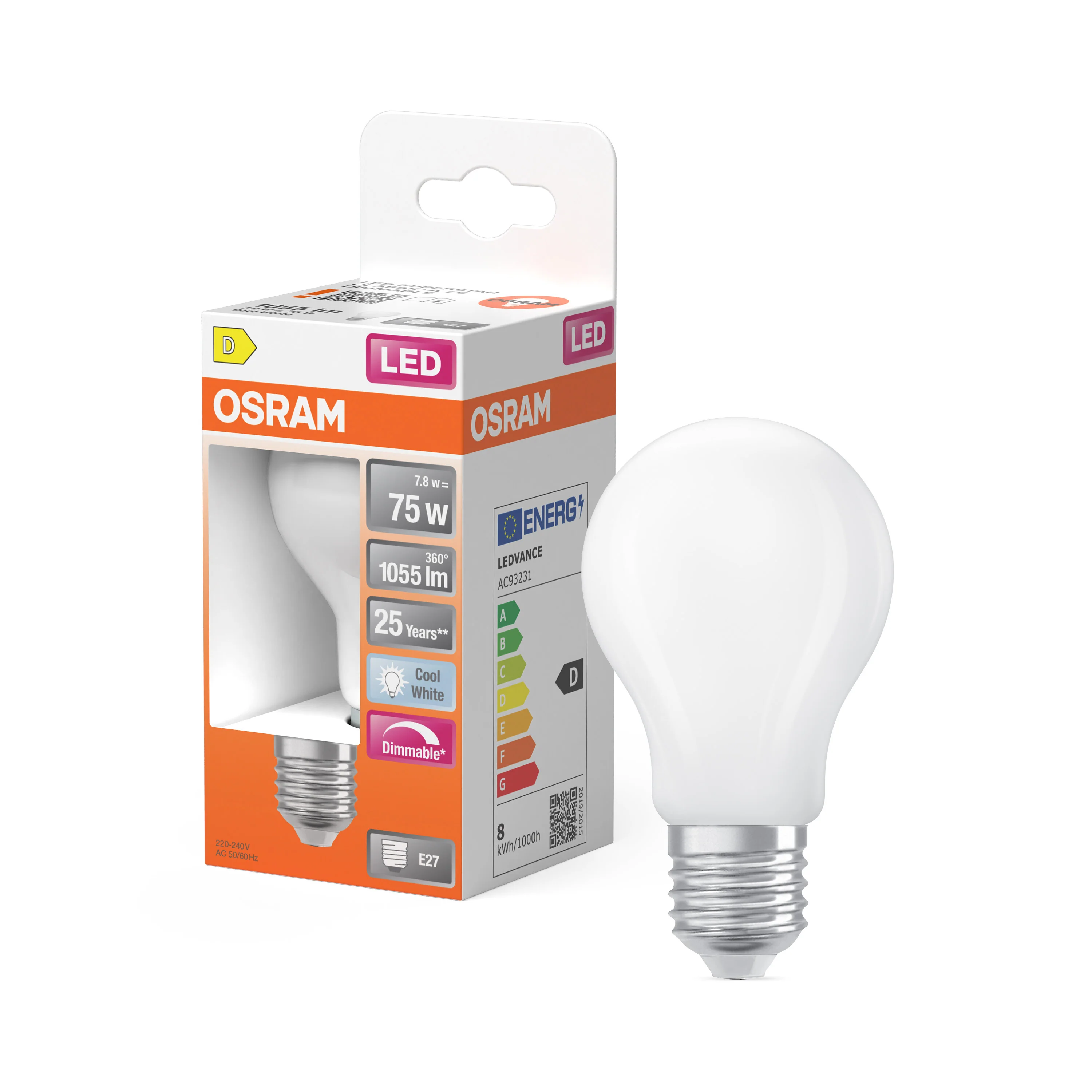 Żarówka LED OSRAM LED Superstar Classic A 75 Filament DIM 7.5W 840 Frosted E27 - Image 4
